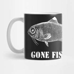 Gone Fishing Funny Fish Vintage Style Design Mug